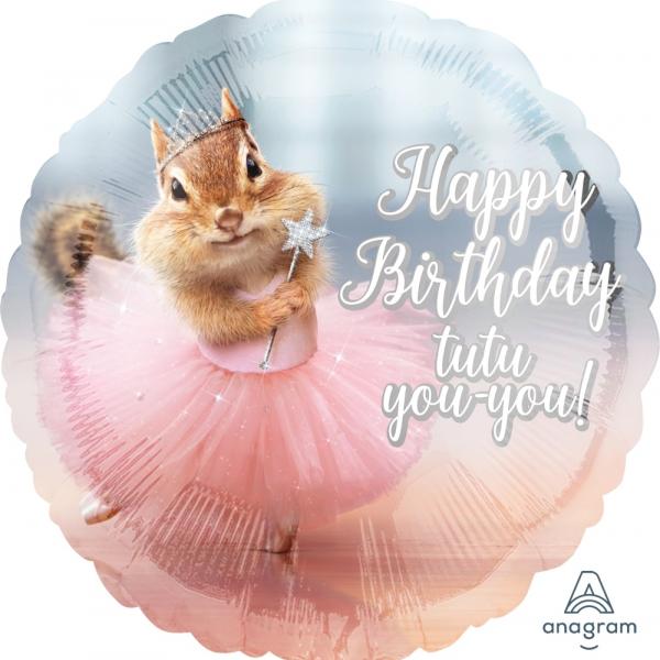 Mylar - 18" - Happy Birthday Tu Tu