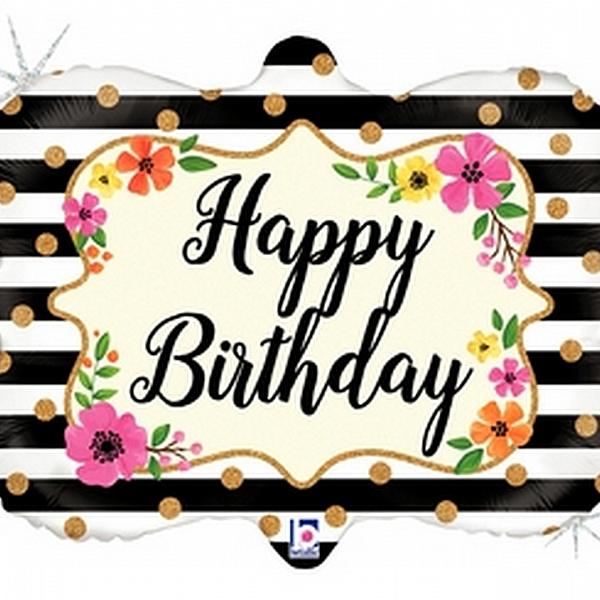 Mylar - 30" - Floral Frame
