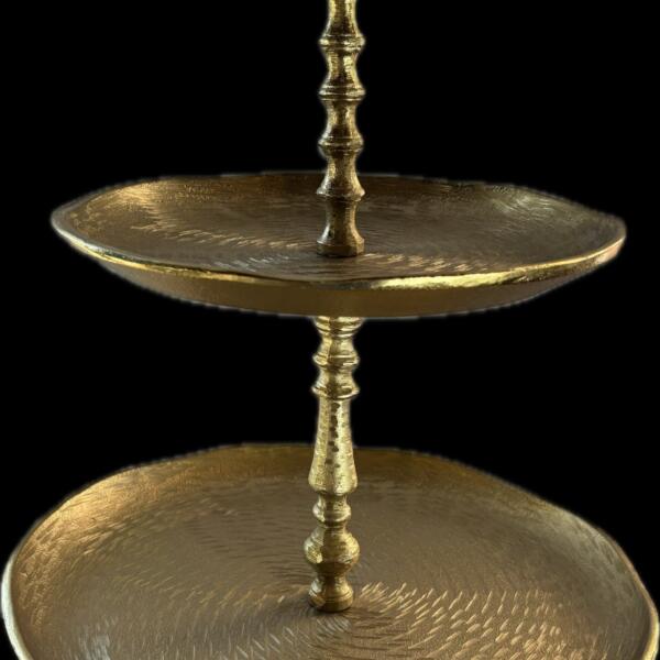Stand, Cupcake - Gold Embossed Scalloped - 2 tier