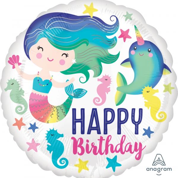 Mylar - 18" - Happy Birthday Mermaid