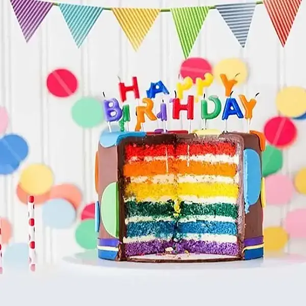 BACKDROP 8' X 8' - BIRTHDAY CAKE THEME