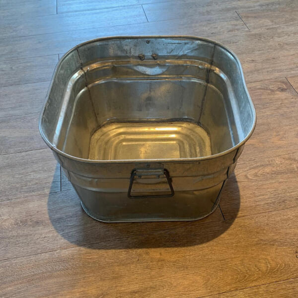 Beverage Tub - Galvanized Square - 18" wide